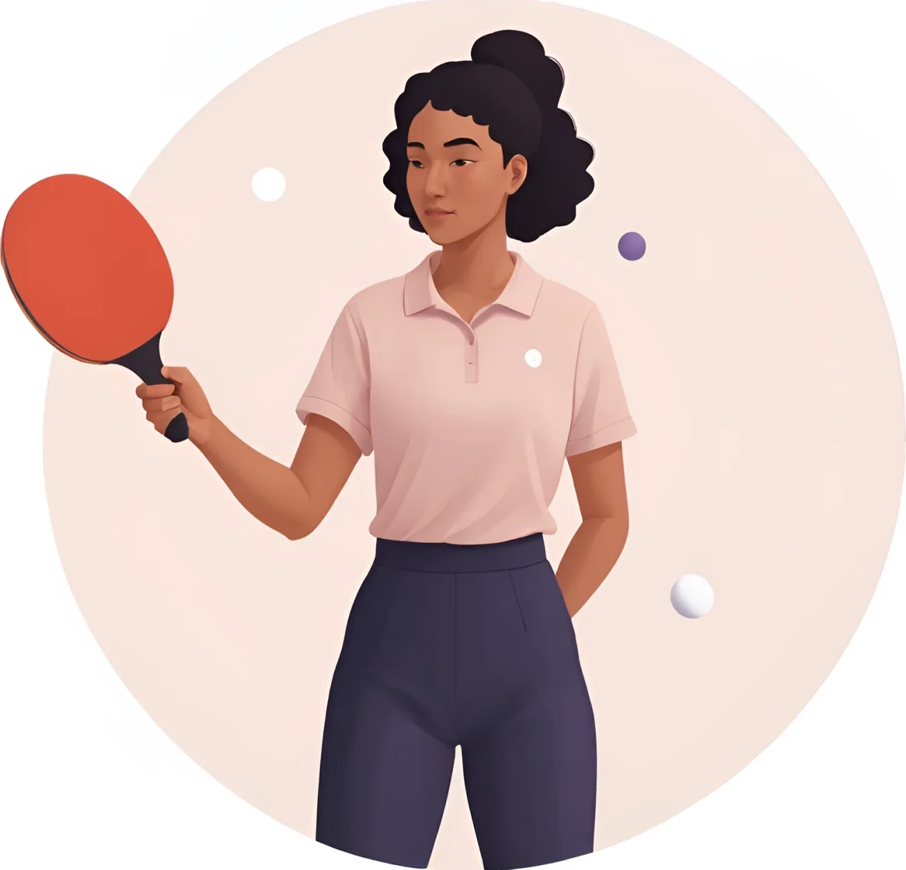 بازیکن پینگ پنگ با لباس پولو